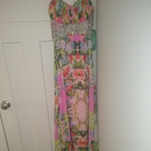Long floral formal gown